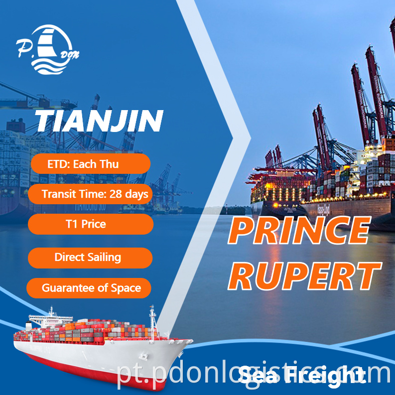 Shipping from Tianjin to Prince Rupert